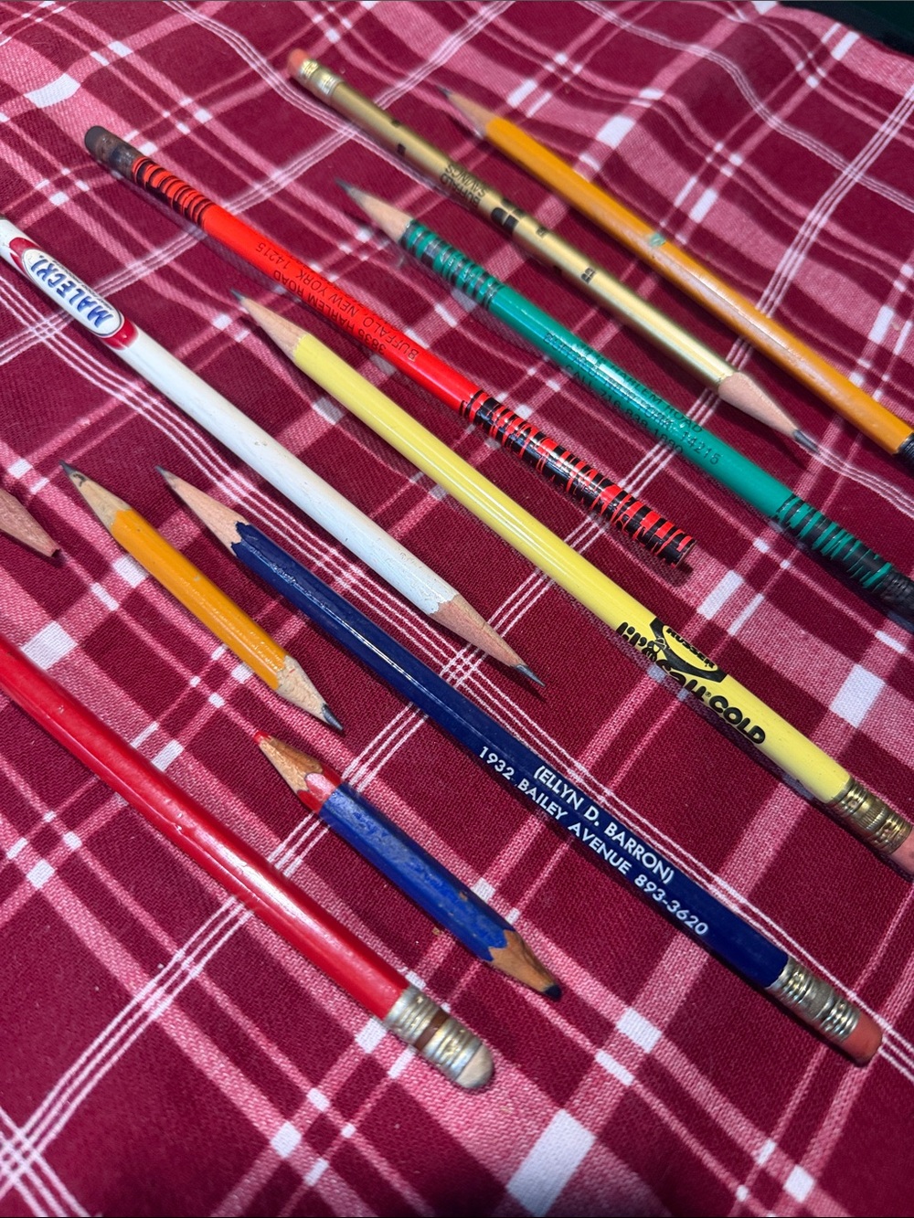 Assorted Vtg Pencils with businesses from Buffalo NY